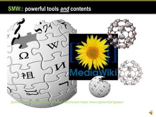 SMW:: powerful tools and contents




 Semantic MediaWiki and related extensions have more potential power
 