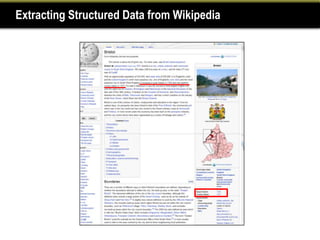 Extracting Structured Data from Wikipedia
 