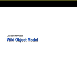 Data as Fine Objects
 