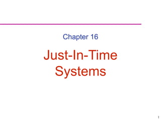 1
Chapter 16
Just-In-Time
Systems
 