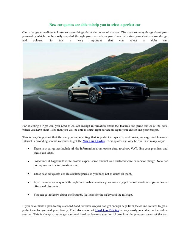 New Car Quotes >> New Car Quotes Are Able To Help You To Select A Perfect Car New Car Quotes >> New Car Quotes Are Able To Help You To Select A Perfect Car