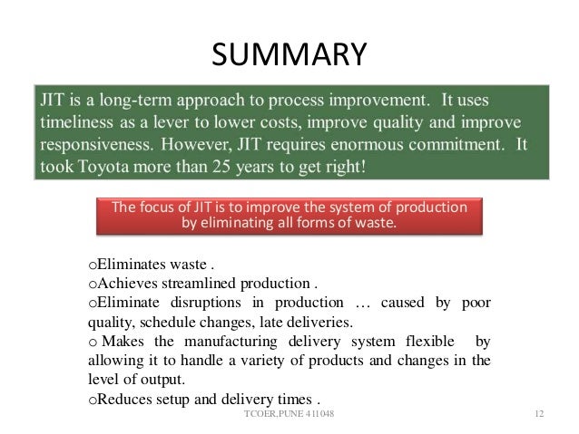 Just in-time manufacturing ppt picture