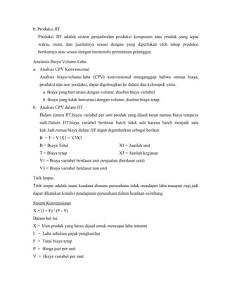 Just In Time dan Sistem Kanban | DOCX