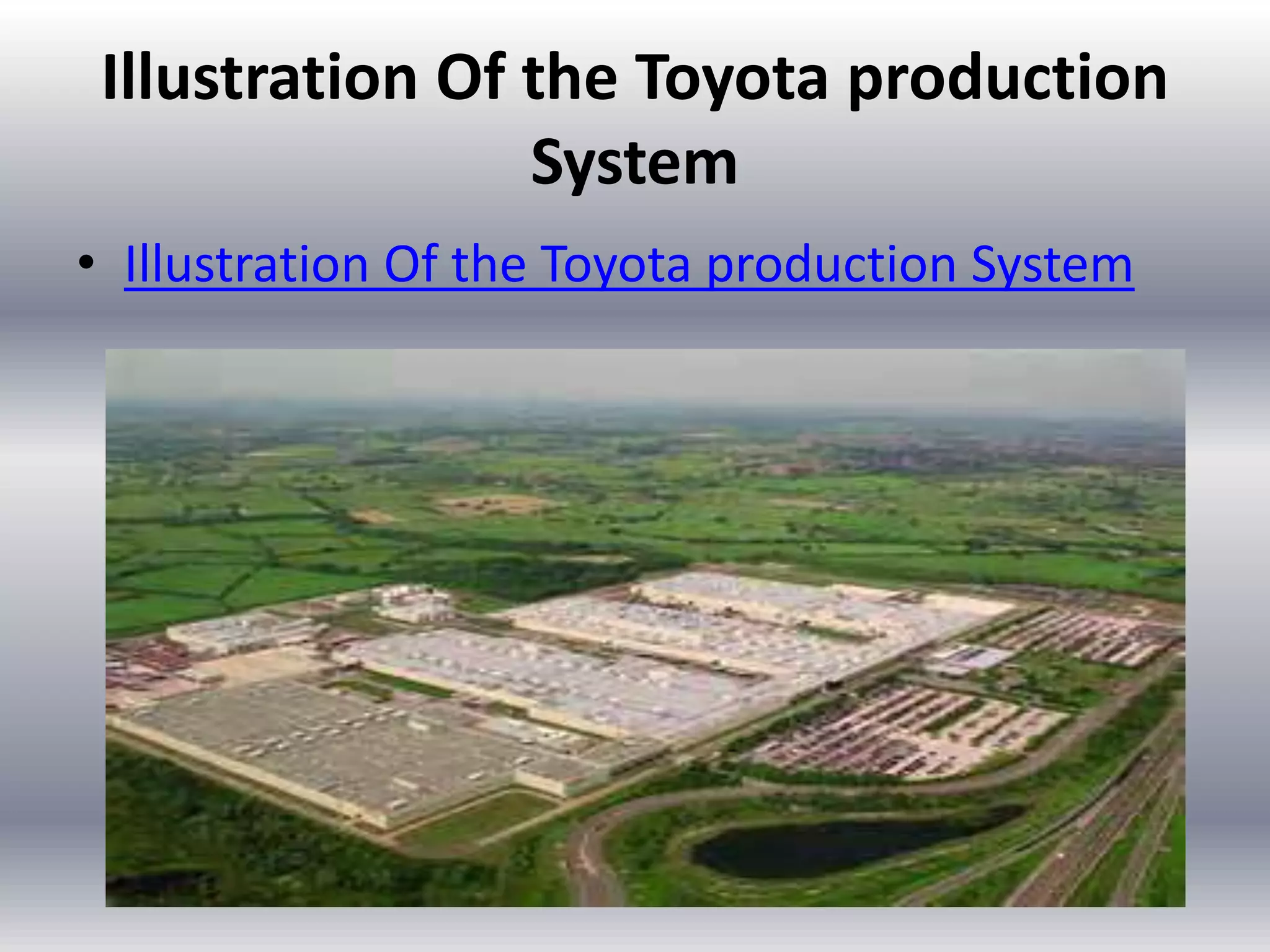 Illustration Of the Toyota production
System
• Illustration Of the Toyota production System

 