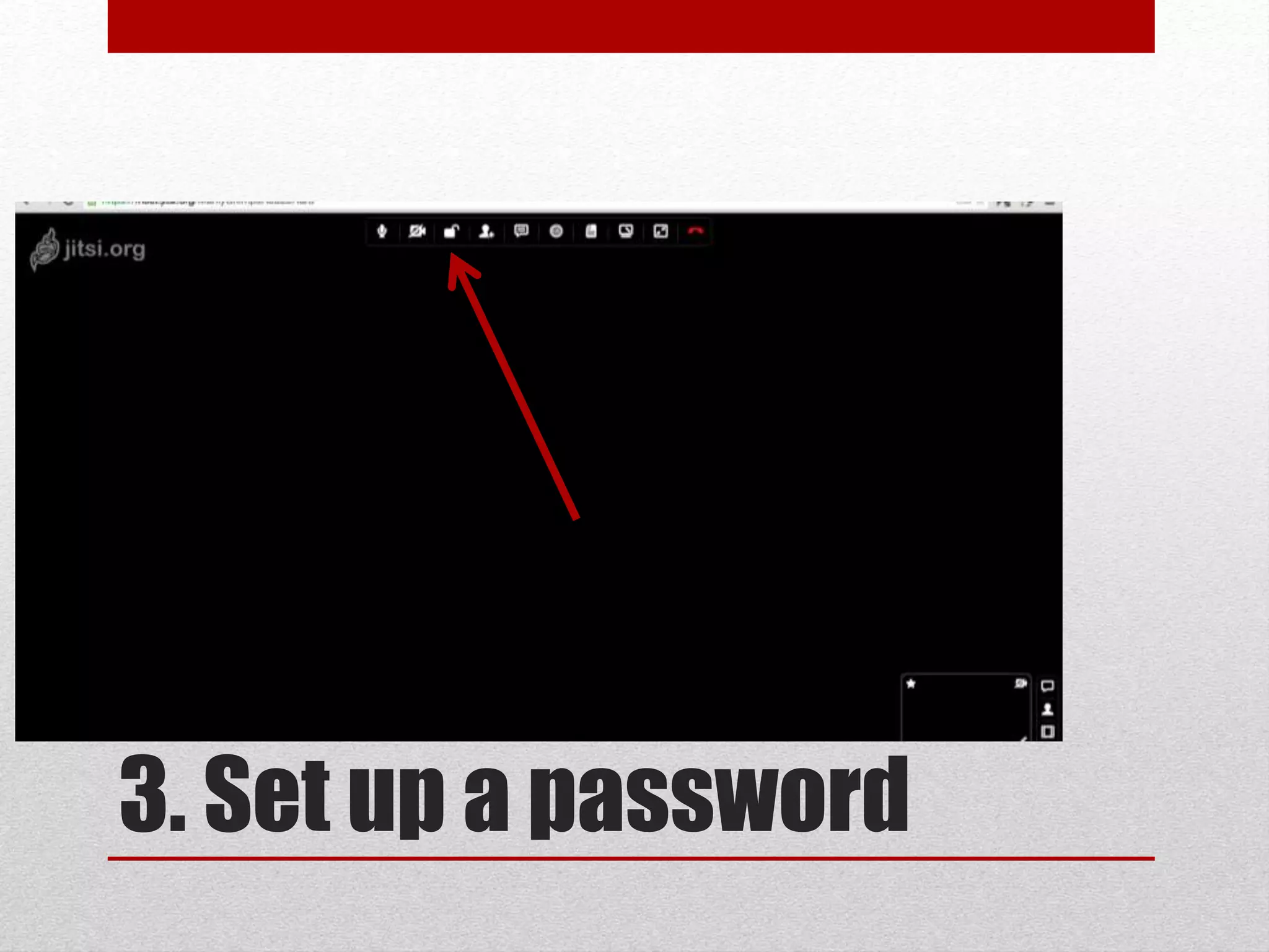 3. Set up a password
 