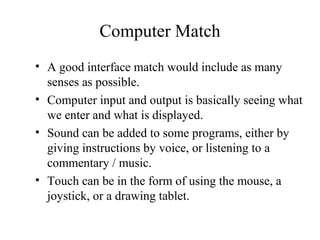 Definition Computer Matching Human Computer Interaction | PPT