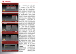 6

                                                                                       nach an die Satellitenemp-       sowohl an einer gewöhnli-
                                                                                       fangsanlage anpassen konn-       chen Multifeed Antenne mit
                                                                                       ten.                             bis zu 4 LNB als auch an
                                                                                          Im Rahmen der OSD An-         einer Multifocus Antenne
                                                                                       zeige präsentiert sich der       mit bis zu 16 LNB und einer
                                                                                       DTS6695 als Menüsprachen         drehbaren Antenne nach
                                                                                       neben den Klassikern wie         den DiSEqC Standards 1.2
                                                                                       Englisch, Französisch und        und 1.3 betreiben kann.
                                                                                       Deutsch noch Spanisch, Ita-         Um die maximal 4000 Ein-
                                                                                       lienisch, Polnisch, Russisch,    träge umfassende Kanalliste
                                                                                       Ungarisch, Tschechisch, Nie-     des Receivers mit Einträgen
7                                                                                      derländisch und Rumänisch        zu füllen genügt ein Tas-
                                                                                       zur Verfügung. Man erkennt       tendruck und schon landet
                                                                                       also, dass dieser Receiver       der Anwender im automa-
                                                                                       für den europäischen Markt       tischen    Kanalsuchlaufme-
                                                                                       gebaut und konzipiert wur-       nü. Während auf der linken
                                                                                       de. Selbiges gilt auch für die   Seite sämtliche verfügbaren
                                                                                       Länderauswahl zum DVB-T          Satelliten zur Auswahl be-
                                                                                       Empfang, hier stehen eben-       reit stehen (es können auch
                                                                                       falls nur europäische Einträ-    mehrere Einträge markiert
                                                                                       ge zur Auswahl bereit.           werden), zeigt die rech-
                                                                                          Über den HDMI Ausgang         te Bildhälfte verschiedene
                                                                                       kann der DTS6695 das Vi-         Suchlaufoptionen wie z.B.
                                                                                       deosignal in den Normen          eine Einschränkung auf freie
                                                                                       576p, 720p und 1080i aus-        oder verschlüsselte Sender,
8                                                                                      geben. Besonders praktisch       auf Radio oder TV sowie die
                                                                                       fanden wir in diesem Zusam-      Möglichkeit, die Netzwerk-
                                                                                       menhang eine eigene Taste        suche zu aktivieren oder zu
                                                                                       an der Fernbedienung, mit        deaktivieren.
                                                                                       deren Hilfe diese Einstellung       Hat der Anwender alle Op-
                                                                                       auch im laufenden Betrieb        tionen nach seinen Bedürf-
                                                                                       rasch     verändert   werden     nissen gewählt, genügt ein
                                                                                       kann.                            Druck auf die grüne Funk-
                                                                                          Nachdem der DTS6695 an        tionstaste und der Receiver
                                                                                       unsere Grundeinstellungen        beginnt mit dem automati-
                                                                                       angepasst wurde, galt es im      schen Suchlauf. Dieser war
                                                                                       nächsten Schritt, ihn auch       im Test auf dem HOTBIRD
                                                                                       noch mit der Satellitenemp-      13° Ost in etwas mehr als
                                                                                       fangsanlage am Dach der Re-      8 Minuten abgeschlossen,
9                                                                                      daktion vertraut zu machen.      während für den DVB-T
                                                                                       Praktischerweise hat ihn der     Suchlauf nur knapp eine Mi-
                                                                                       Hersteller bereits mit einer     nute notwendig war.
                                                                                       Liste von 64 europäischen           Um einzelne Programme
                                                                                       Satelliten vorprogrammiert,      nachträglich    hinzuzufügen
                                                                                       deren Transponderdaten re-       steht sowohl im DVB-T als
                                                                                       lativ aktuell waren. In Punc-    auch DVB-S/S2 Modus der
                                                                                       to Oszillatorfrequenz bietet     manuelle Suchlauf zur Ver-
                                                                                       der neue Jiuzhou Receiver        fügung, der im Bereich des
                                                                                       eine Reihe vorprogrammier-       Satellitenempfangs     sogar
                                                                                       ter Werte für das C- und Ku-     die manuelle PID Eingabe
                                                                                       Band, auf Wunsch kann die        vorsieht. Das Modulations-
                                                                                       LOF aber auch manuell ein-       verfahren des Transponders
                                                                                       gegeben werden.                  wird vom Receiver stets au-
10
                                                                                          Ein dickes Lob verdient die   tomatisch erkannt.
                                                                                       Unterstützung      sämtlicher       Nach einem Suchlauf auf
                                                                                       DiSEqC Protokolle, so dass       einer der großen europäi-
                                                                                       der Besitzer den Receiver        schen DTH Satellitenposi-
                                                                                                                        tionen können in der Ka-
                                                                                       6. Automatischer                 nalliste rasch über 1000
                                                                                       Kanalsuchlauf via Satellit       Einträge vorhanden sein,
                                                                                       7. Optionen zum Bearbeiten       umso wichtiger ist es, erst-
                                                                                       und Sortieren der Kanalliste     mal für Ordnung zu sorgen.
                                                                                       8. Mehrere Favoritenlisten       Der DTS6695 bietet dazu
                                                                                       stehen zum Einsatz bereit
                                                                                                                        umfangreiche Bearbeitungs-
                                                                                       9. LAN Konfiguration
                                                                                                                        möglichkeiten an, so können
                                                                                       10. Web Browser -
                                                                                       Adresseingabe                    Sender gelöscht, verscho-


22 TELE-satellite International — The World‘s Largest Digital TV Trade Magazine — 12-01/2012 — www.TELE-satellite.com
 