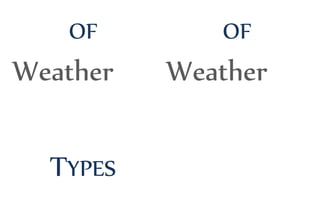 OF
Weather
TYPES
OF
Weather
 