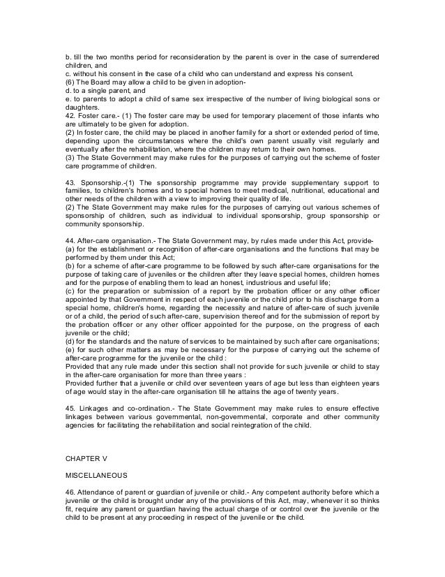 The Juvenile Justice (Care and Protection of Children) Act, 2000