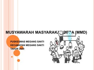 MUSYAWARAH MASYARAKAT DESA (MMD)
PUSKESMAS MEGANG SAKTI
KECAMATAN MEGANG SAKTI
TAHUN 2020
 