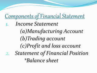 Financial Component Financial Statement | PPTX