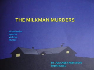 THE MILKMAN MURDERS
Victimization
Injustice
Violence
Murder
 