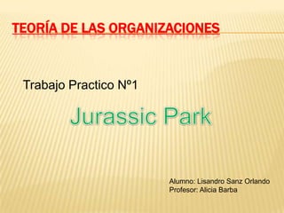 TEORÍA DE LAS ORGANIZACIONES
Trabajo Practico Nº1
Alumno: Lisandro Sanz Orlando
Profesor: Alicia Barba
 