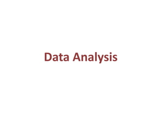 Data Analysis
 