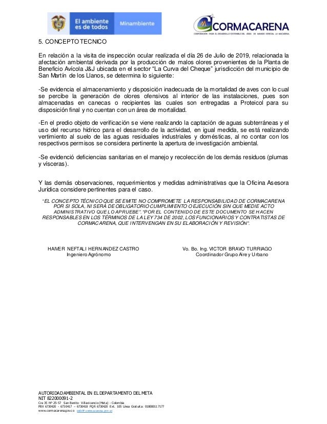 Queja Por Malos Olores En Avicolas