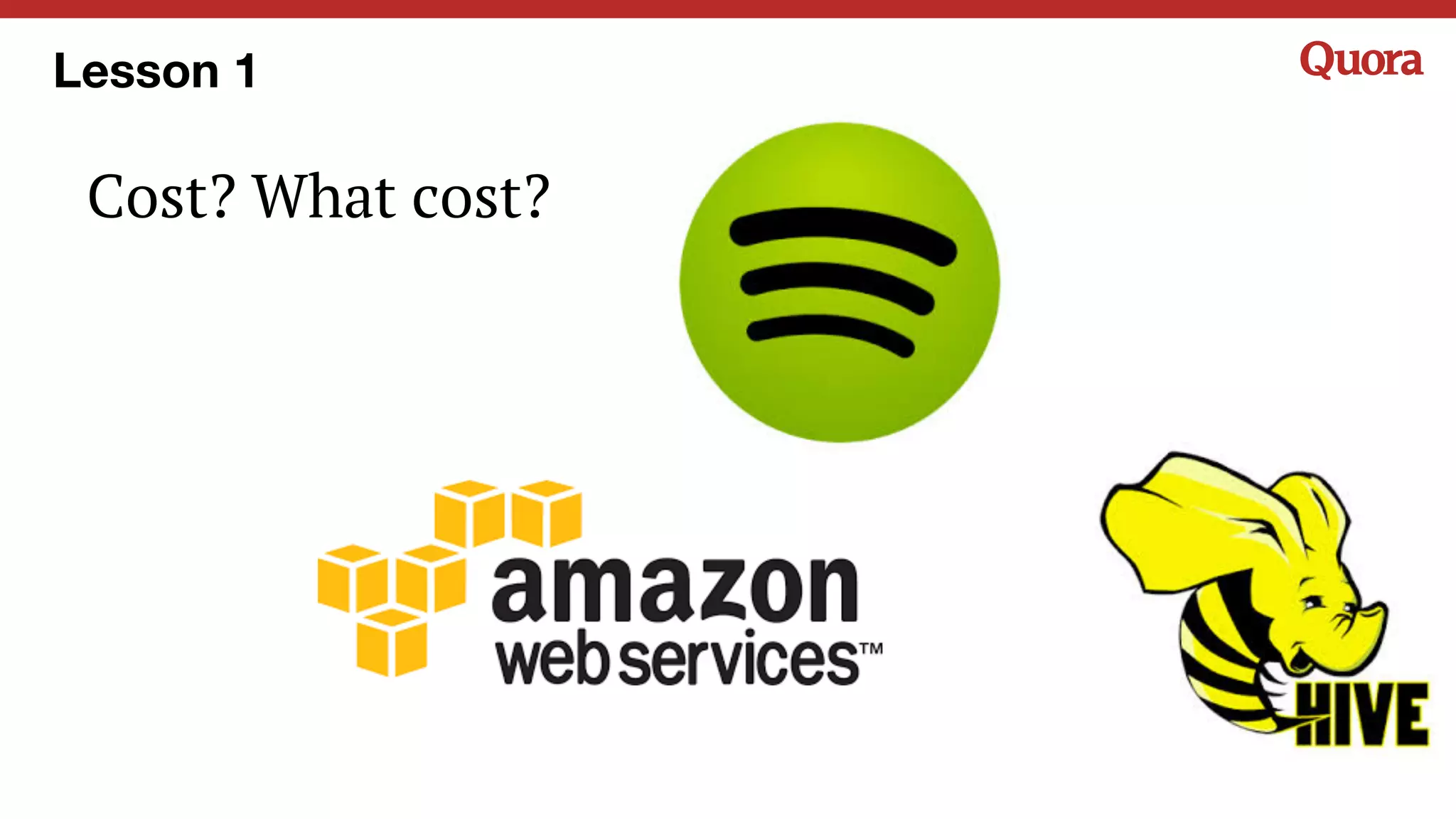 Cost? What cost?
Lesson 1
 