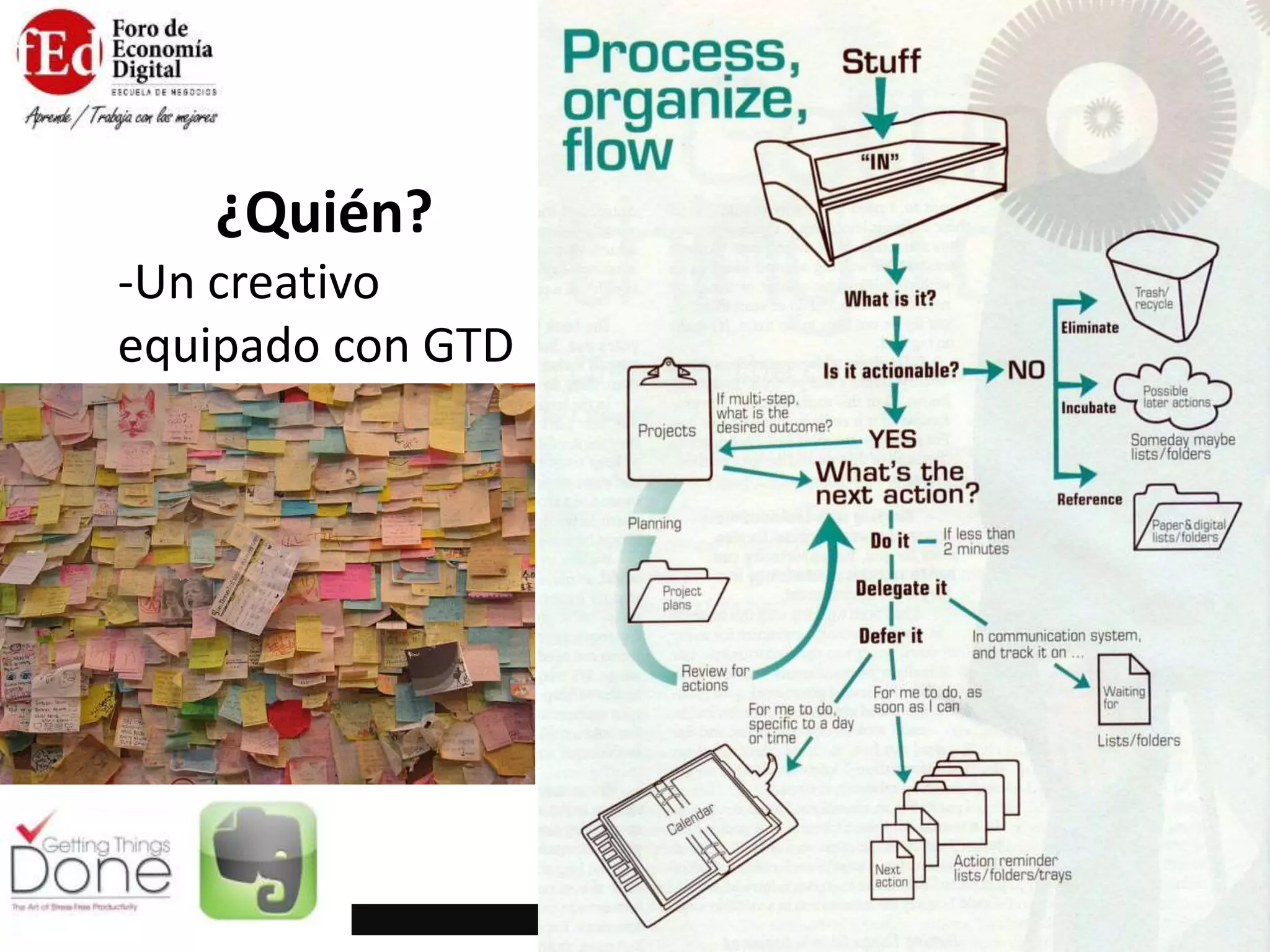 ¿Quién?
-Un creativo
equipado con GTD
 