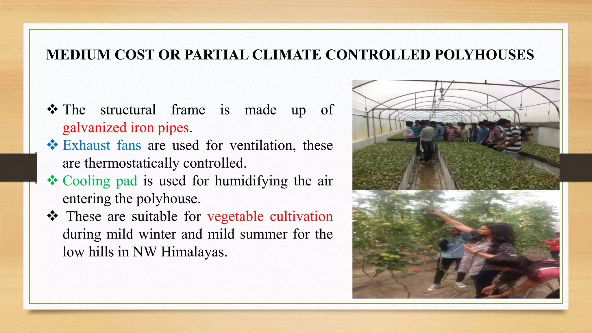 Types of polyhouse PPT