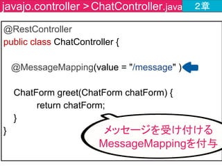 チャットツールの作成内容 ２章
ここだよ
 