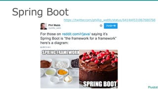 Spring  Boot
https://twitter.com/phillip_̲webb/status/641444531867680768
 