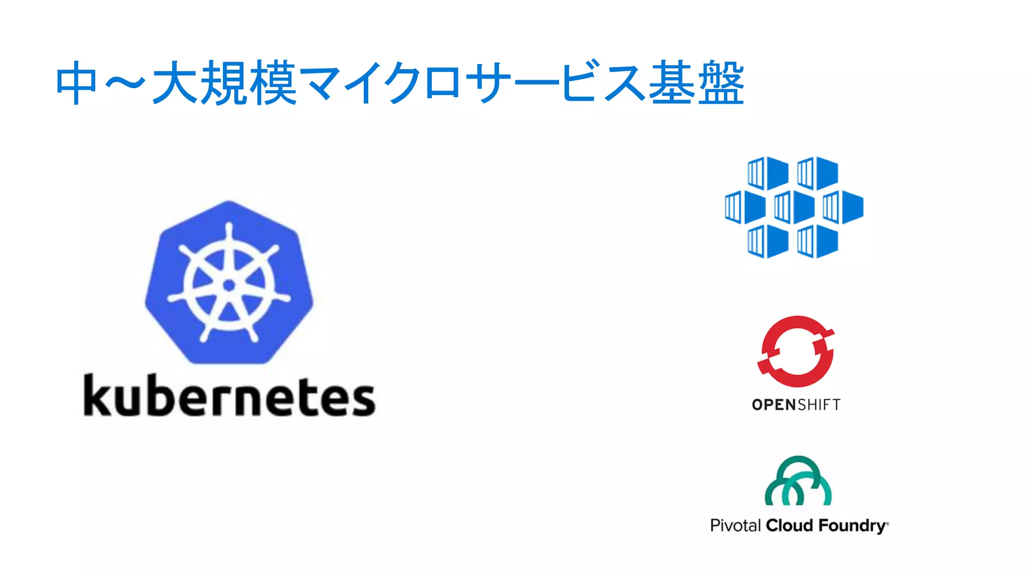 中〜大規模マイクロサービス基盤
 