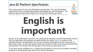 English is
important
 