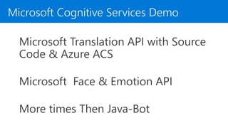 Microsoft Cognitive Services Demo
 