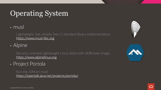 • musl
Lightweight, fast, simple, free, C standard library implementation
https://www.musl-libc.org
• Alpine
Security-orie...
