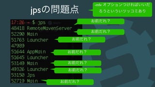 jpsの問題点
お前だれ？
お前だれ？
お前だれ？
お前だれ？
お前だれ？
お前だれ？
お前だれ？
-mlv オプションつければいいだ
ろうといういツッコミあり
 
