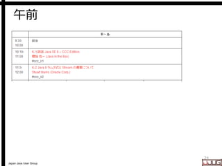 Japan Java User Group
午前
24
 