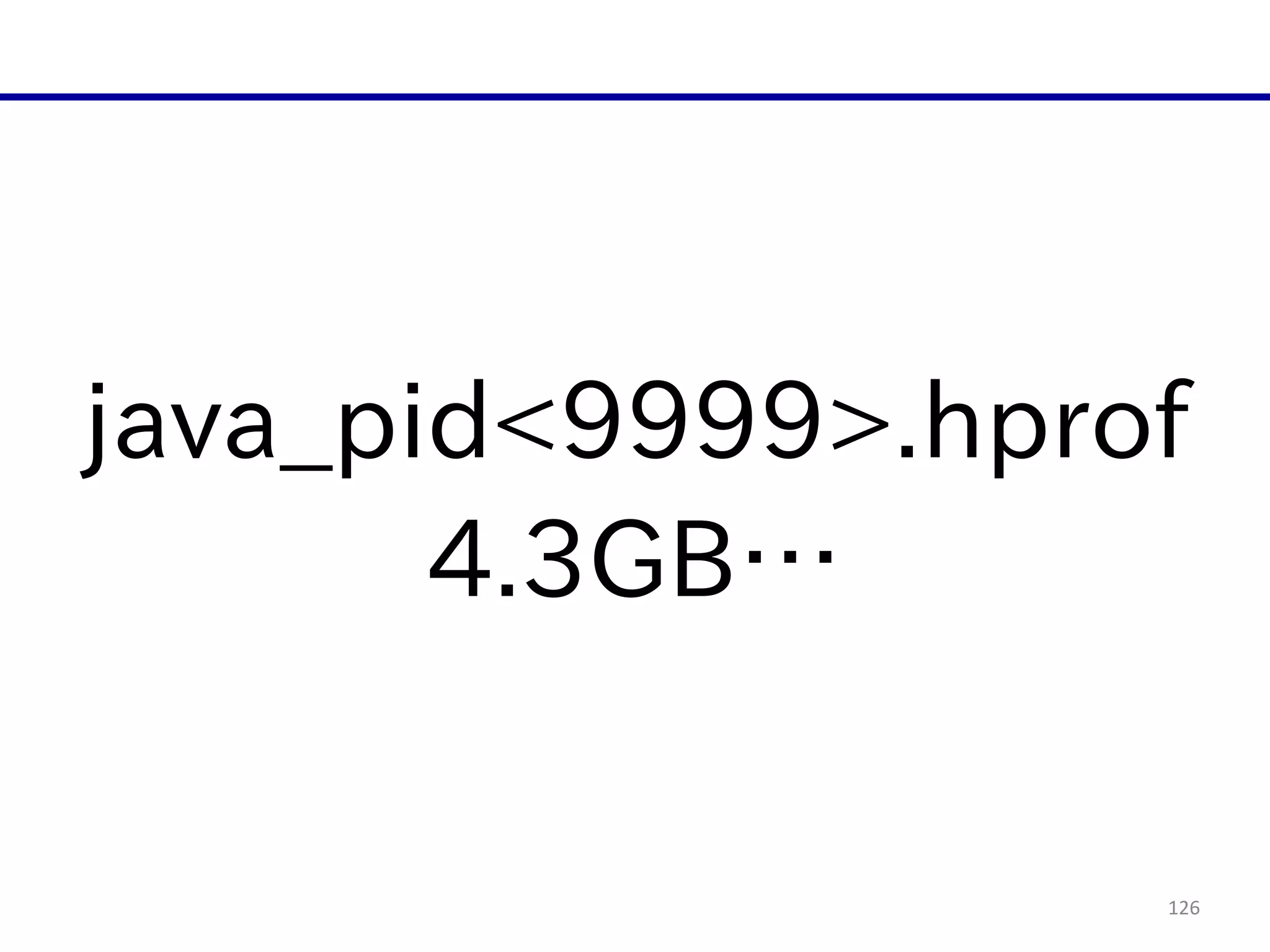 126
java_pid<9999>.hprof  
4.3GB…
 