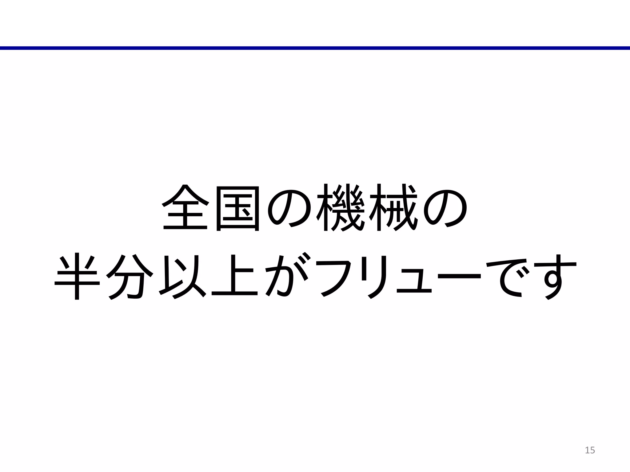 15
全国の機械の  
半分以上がフリューです
 