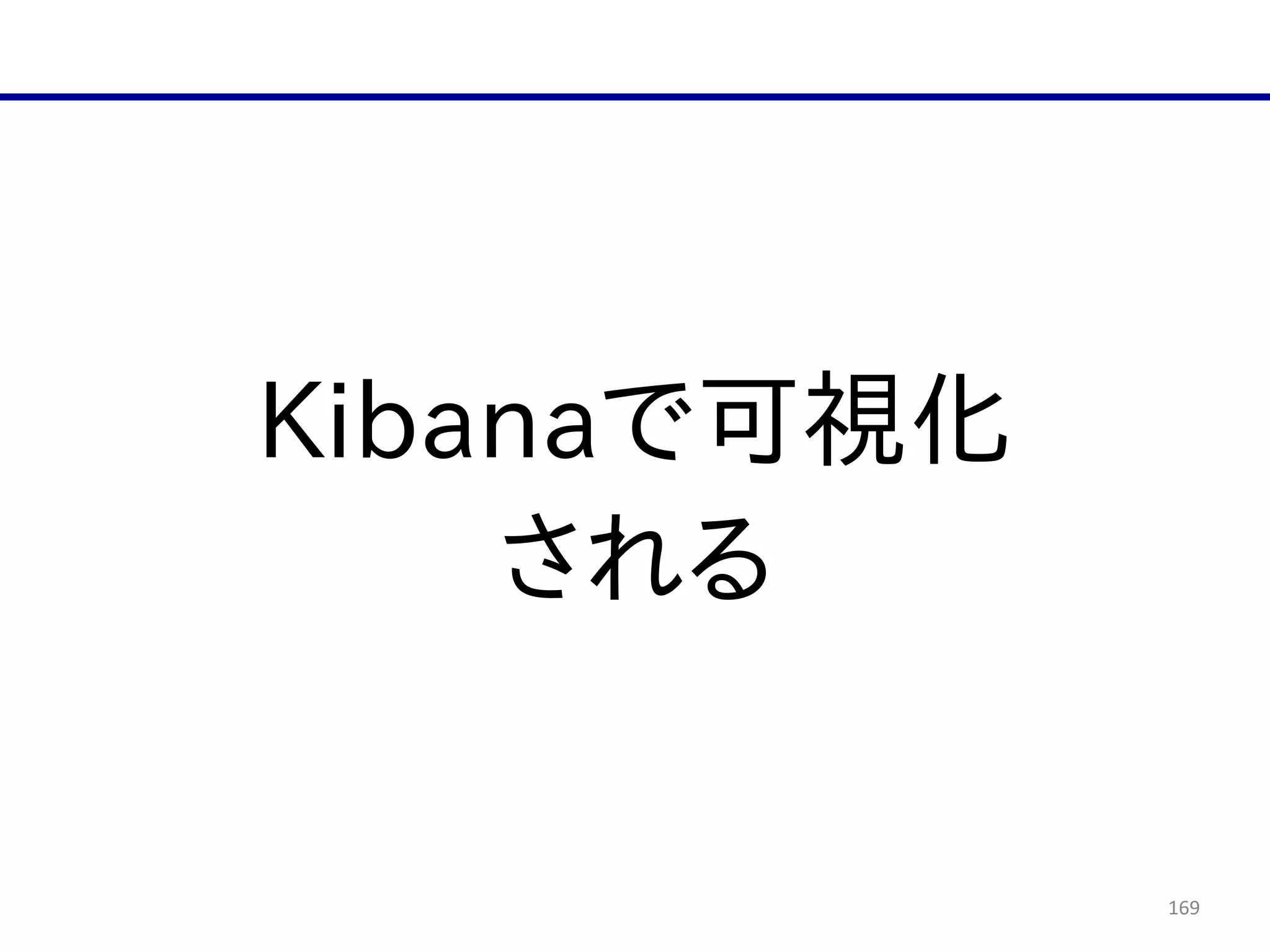 169
Kibanaで可視化  
される
 