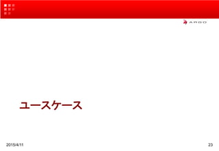 ユースケース
2015/4/11 23
 