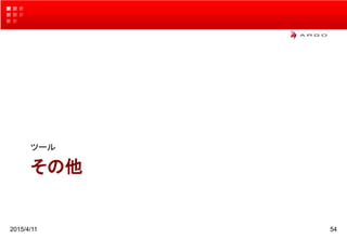 その他
ツール
2015/4/11 54
 