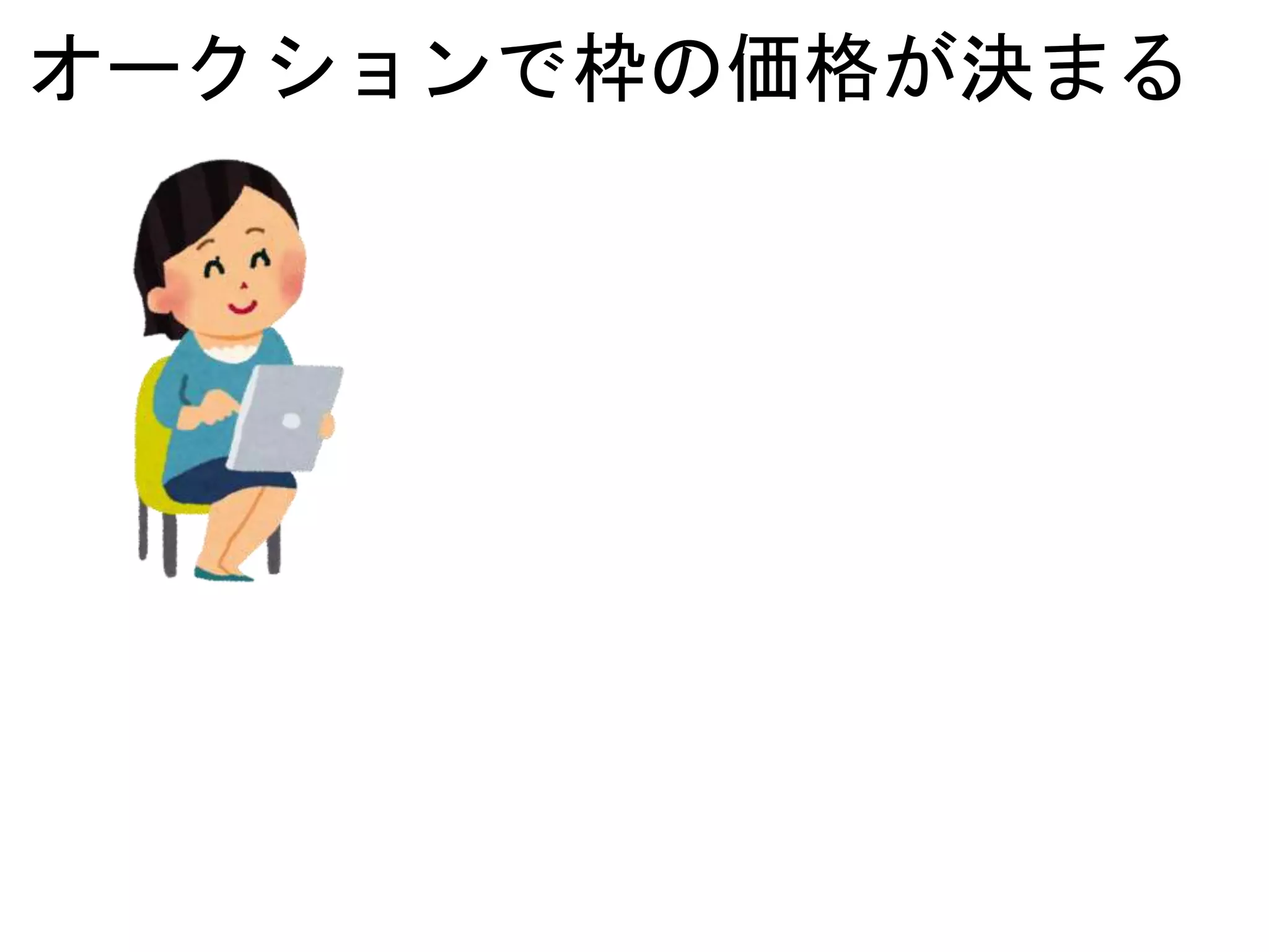 オークションで枠の価格が決まる
 