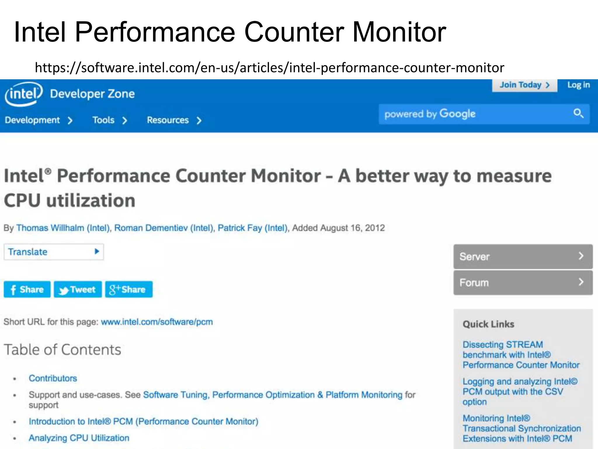 Intel Performance Counter Monitor
https://software.intel.com/en-us/articles/intel-performance-counter-monitor
 