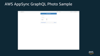 AWS AppSync GraphQL Photo Sample
 