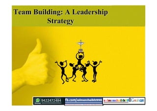 Team Building: A LeadershipTeam Building: A Leadership
StrategyStrategy
 