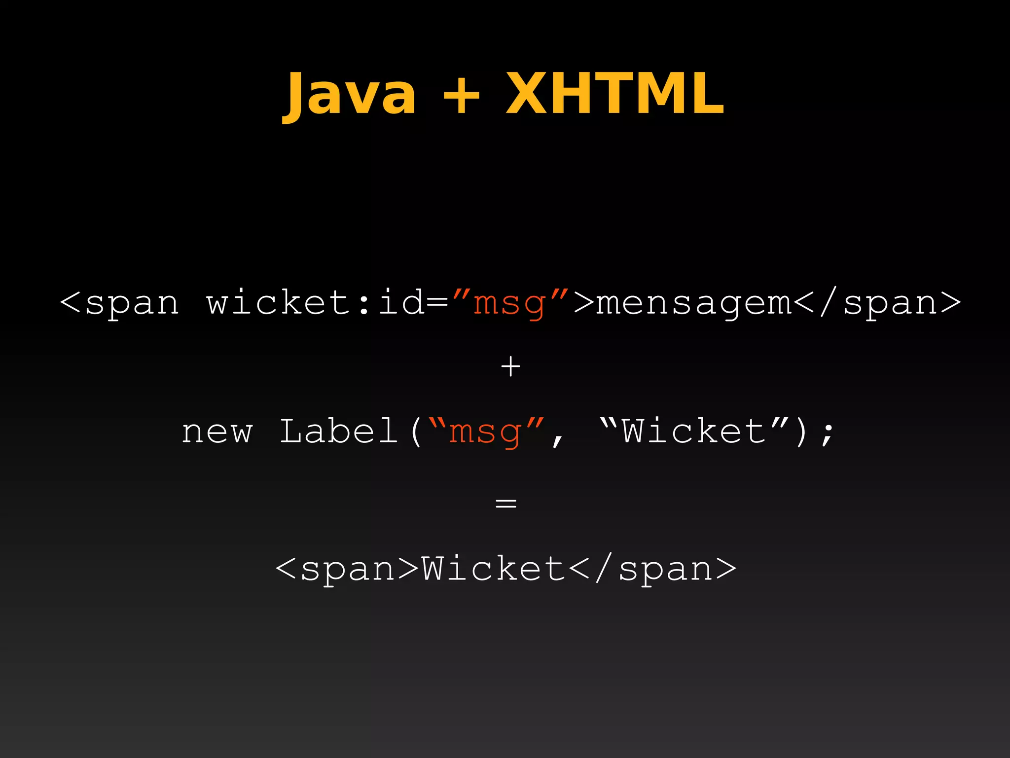 Apache Wicket @ JustJava 2008
