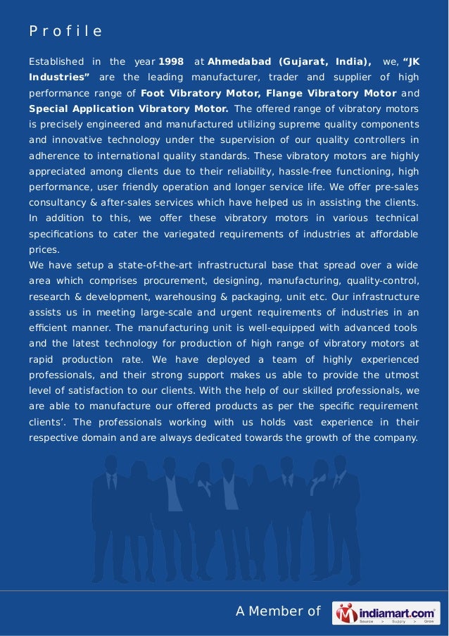JK Industries, Ahmedabad, Foot Vibratory Motor