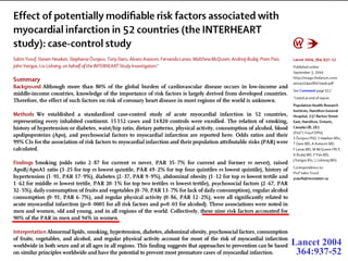 Lancet 2004
364:937-52
 