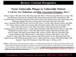 Circulation. VP Consensus Document. 2003 Oct 7;108:1664-72Circulation. VP Consensus Document. 2003 Oct 7;108:1664-72
 