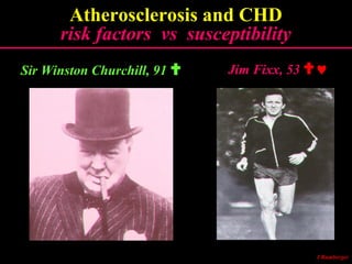 Sir Winston Churchill, 91Sir Winston Churchill, 91  Jim Fixx, 53Jim Fixx, 53 ♥♥
J RumbergerJ Rumberger
Atherosclerosis and CHD
risk factors vs susceptibilityrisk factors vs susceptibility
 