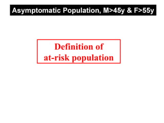 Definition of
at-risk population
 