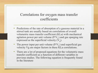 Jk aeration and agitation and heat transfer in bioreactors | PPTX