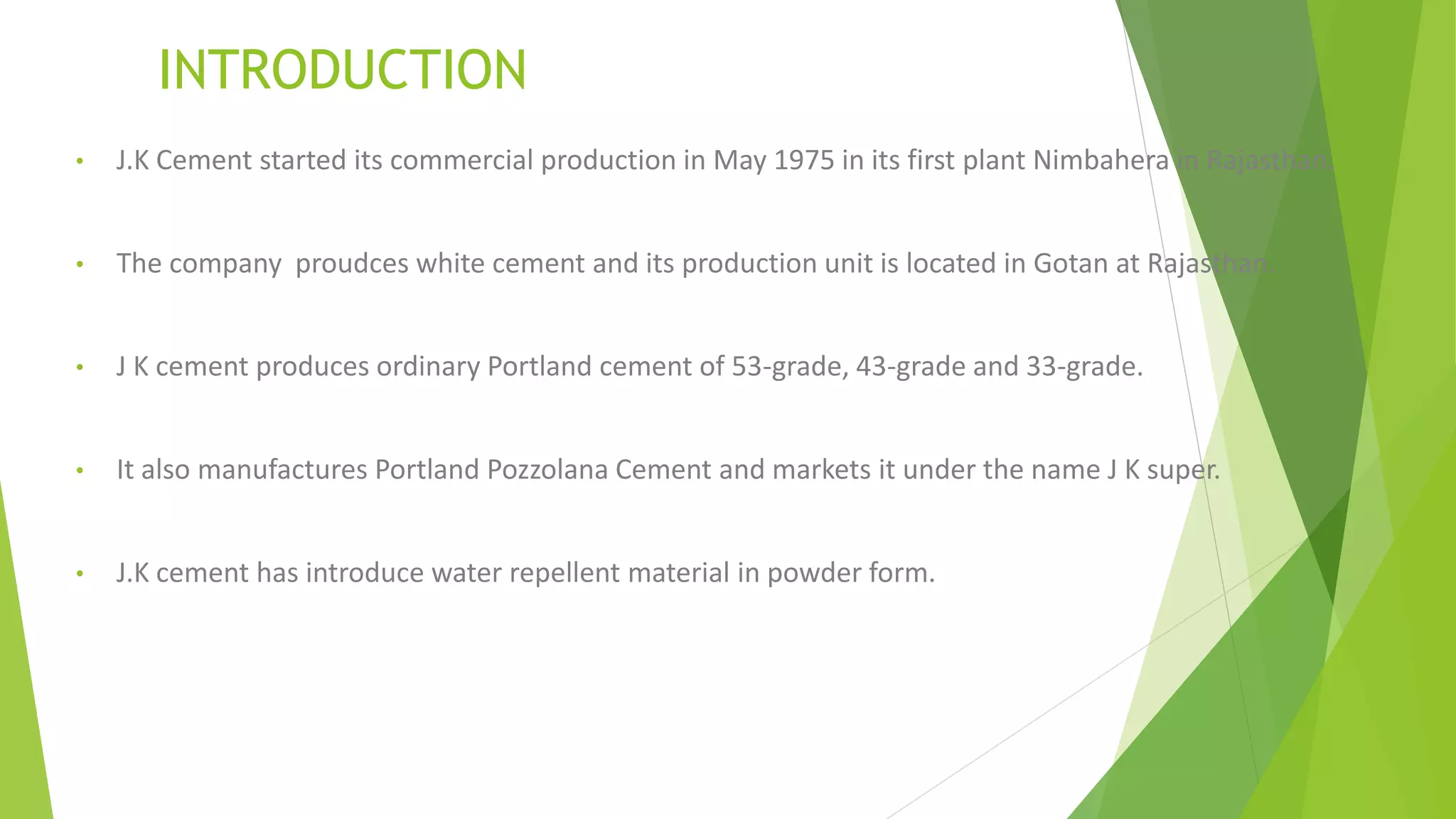 Jk cement | PPTX