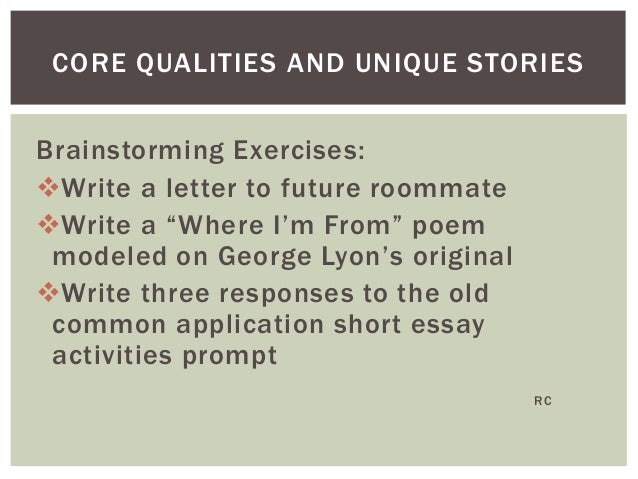 Writing a successful college application essay george ehrenhaft