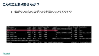 こんなことありませんか？
● 気がついたらPCのディスクが溢れていてｱｱｱｱｱｱ
 