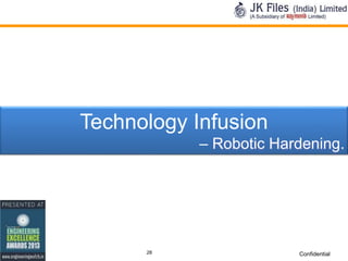 Technology Infusion
– Robotic Hardening.

28

Confidential

 